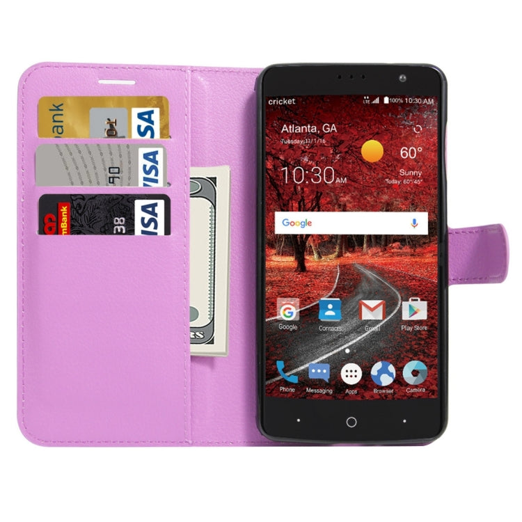 For ZTE Grand X 4 Litchi Texture Horizontal Flip Leather Case with Holder & Card Slots & Wallet