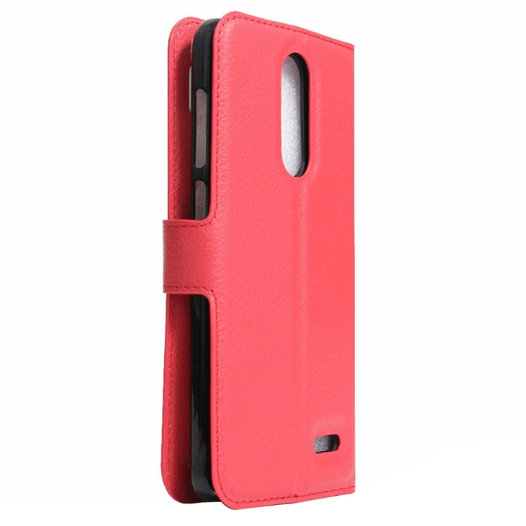 For ZTE Grand X 4 Litchi Texture Horizontal Flip Leather Case with Holder & Card Slots & Wallet