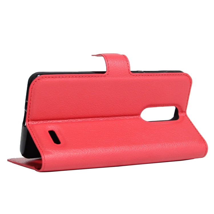 For ZTE Grand X 4 Litchi Texture Horizontal Flip Leather Case with Holder & Card Slots & Wallet