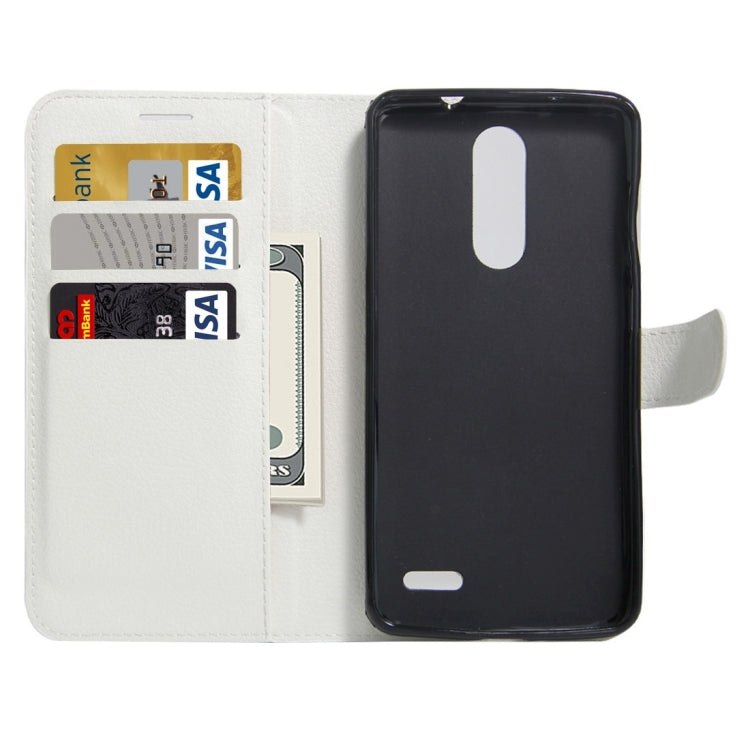 For ZTE Grand X 4 Litchi Texture Horizontal Flip Leather Case with Holder & Card Slots & Wallet