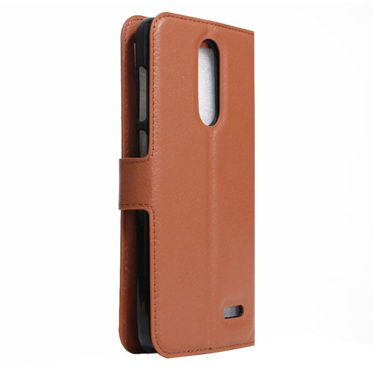 For ZTE Grand X 4 Litchi Texture Horizontal Flip Leather Case with Holder & Card Slots & Wallet