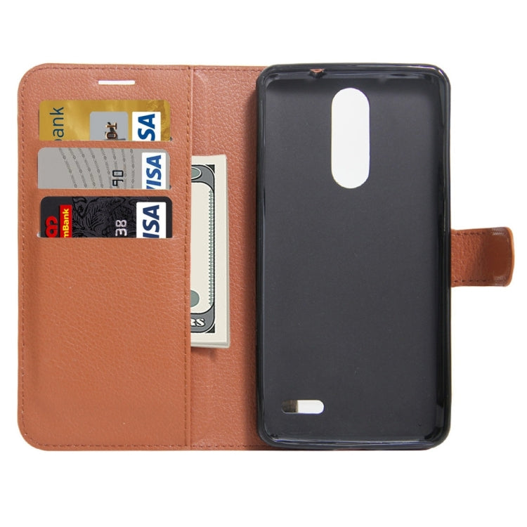 For ZTE Grand X 4 Litchi Texture Horizontal Flip Leather Case with Holder & Card Slots & Wallet