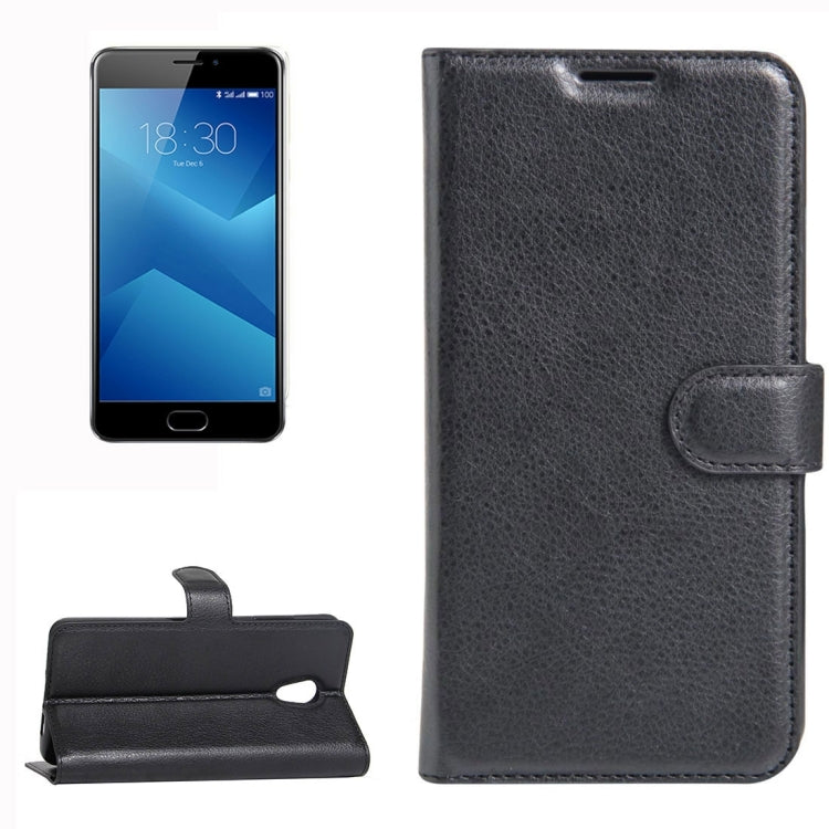 For Meizu M5 Note Litchi Texture Horizontal Flip Leather Case with Holder & Card Slots & Wallet