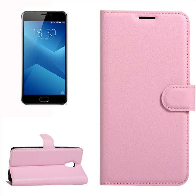 For Meizu M5 Note Litchi Texture Horizontal Flip Leather Case with Holder & Card Slots & Wallet