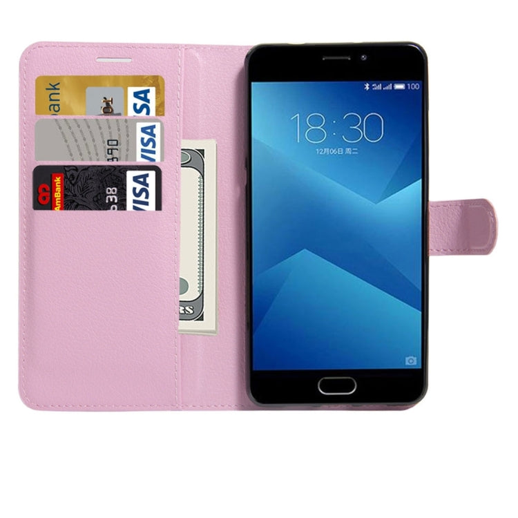 For Meizu M5 Note Litchi Texture Horizontal Flip Leather Case with Holder & Card Slots & Wallet