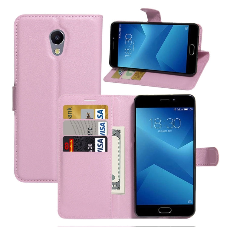 For Meizu M5 Note Litchi Texture Horizontal Flip Leather Case with Holder & Card Slots & Wallet