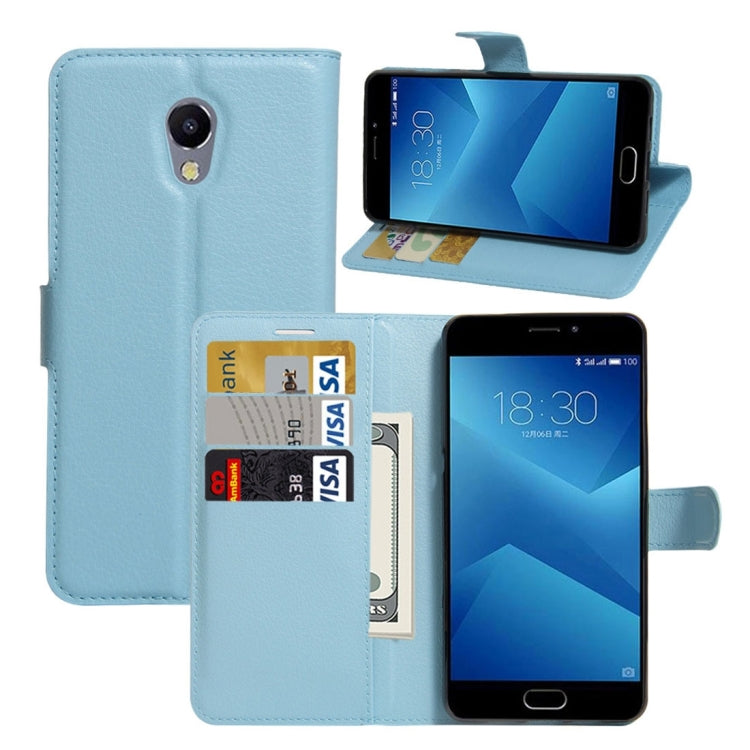 For Meizu M5 Note Litchi Texture Horizontal Flip Leather Case with Holder & Card Slots & Wallet