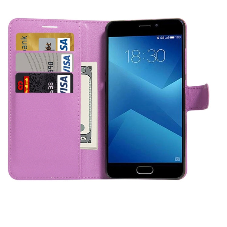 For Meizu M5 Note Litchi Texture Horizontal Flip Leather Case with Holder & Card Slots & Wallet