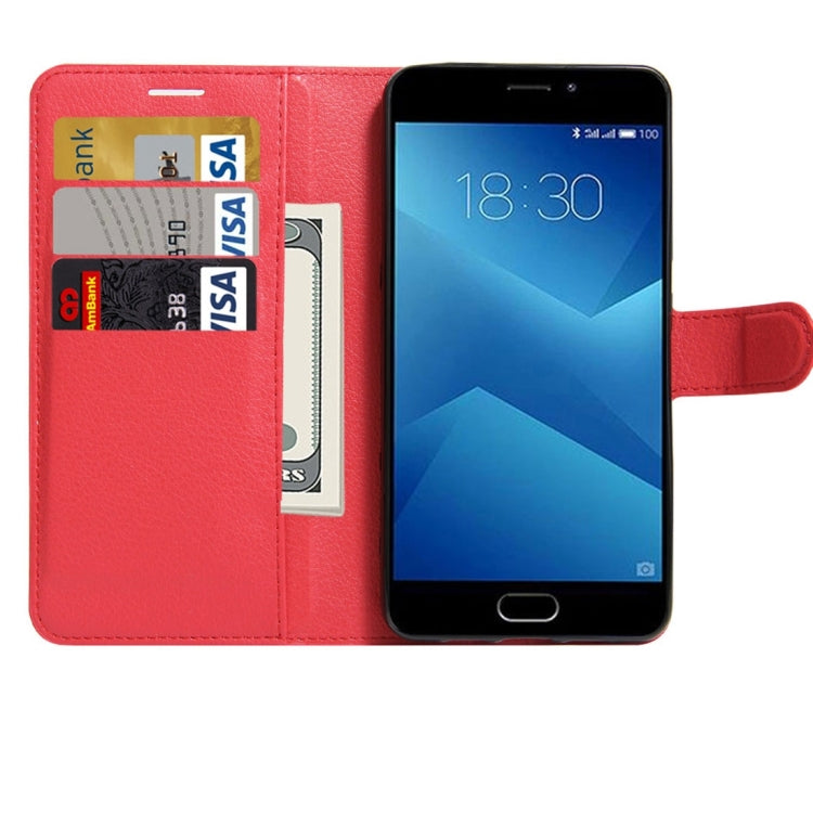 For Meizu M5 Note Litchi Texture Horizontal Flip Leather Case with Holder & Card Slots & Wallet