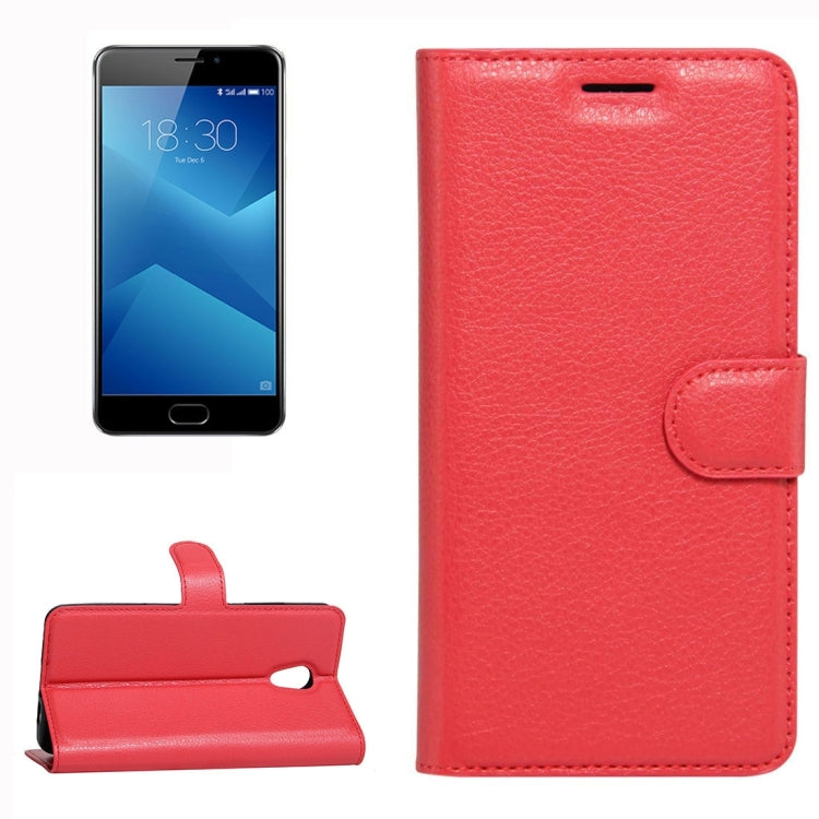For Meizu M5 Note Litchi Texture Horizontal Flip Leather Case with Holder & Card Slots & Wallet