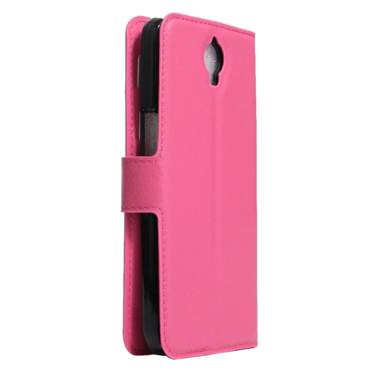 For Alcatel One Touch Idol X+ / 6043D Litchi Texture Horizontal Flip Leather Case with Holder & Card Slots & Wallet