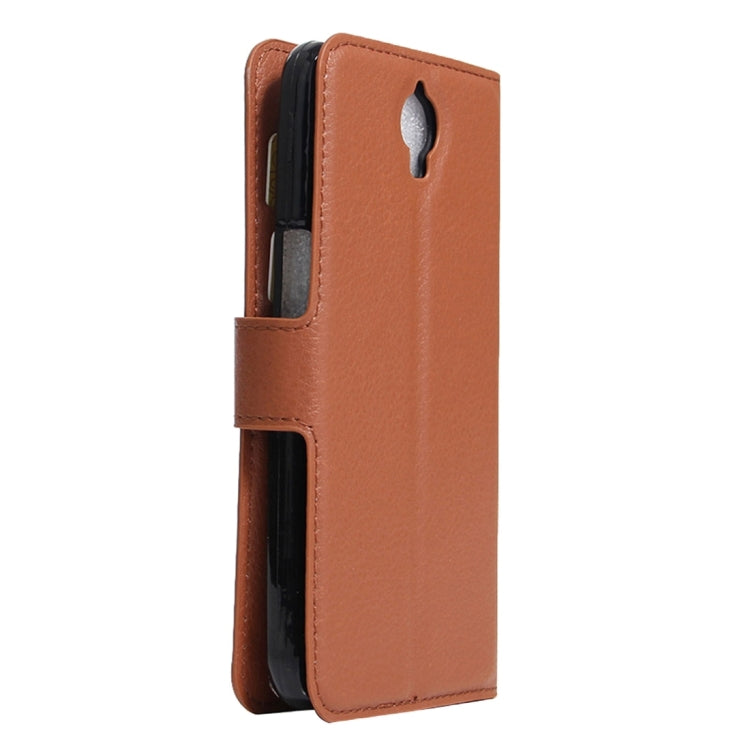 For Alcatel One Touch Idol X+ / 6043D Litchi Texture Horizontal Flip Leather Case with Holder & Card Slots & Wallet