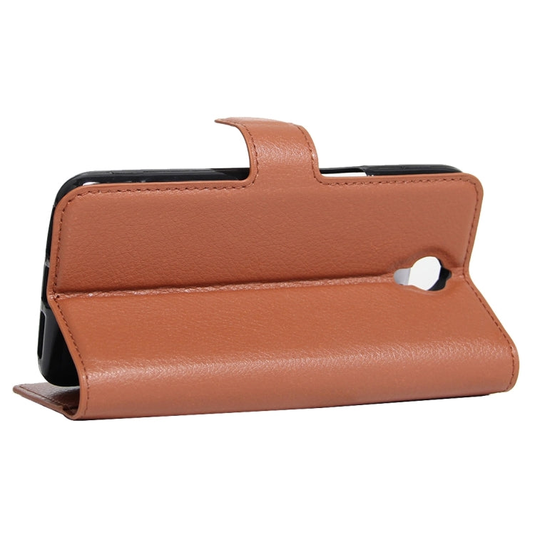 For Alcatel One Touch Idol X+ / 6043D Litchi Texture Horizontal Flip Leather Case with Holder & Card Slots & Wallet