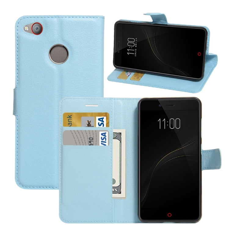 For ZTE Nubia Z11 MiniS Litchi Texture Horizontal Flip Leather Case with Holder & Card Slots & Wallet