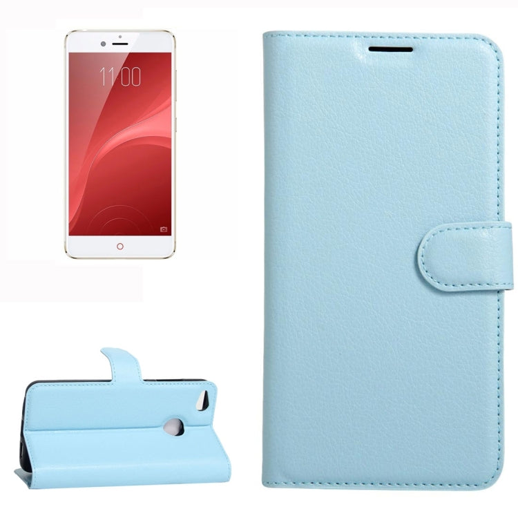 For ZTE Nubia Z11 MiniS Litchi Texture Horizontal Flip Leather Case with Holder & Card Slots & Wallet