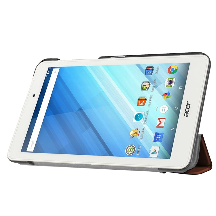 For Acer Iconia One 8 / B1-850 Custer Texture Horizontal Flip Solid Color Leather Case with Three-folding Holder