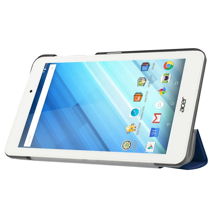 For Acer Iconia One 8 / B1-850 Custer Texture Horizontal Flip Solid Color Leather Case with Three-folding Holder