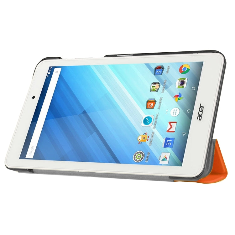 For Acer Iconia One 8 / B1-850 Custer Texture Horizontal Flip Solid Color Leather Case with Three-folding Holder