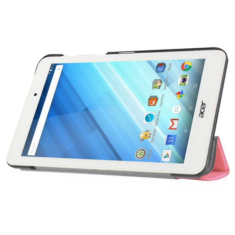 For Acer Iconia One 8 / B1-850 Custer Texture Horizontal Flip Solid Color Leather Case with Three-folding Holder