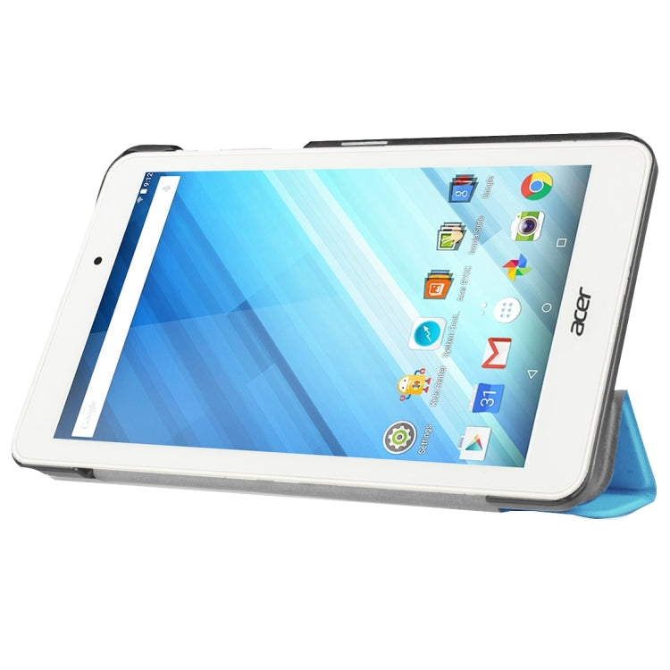 For Acer Iconia One 8 / B1-850 Custer Texture Horizontal Flip Solid Color Leather Case with Three-folding Holder