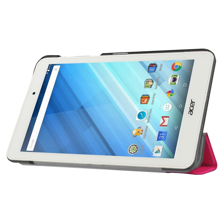 For Acer Iconia One 8 / B1-850 Custer Texture Horizontal Flip Solid Color Leather Case with Three-folding Holder
