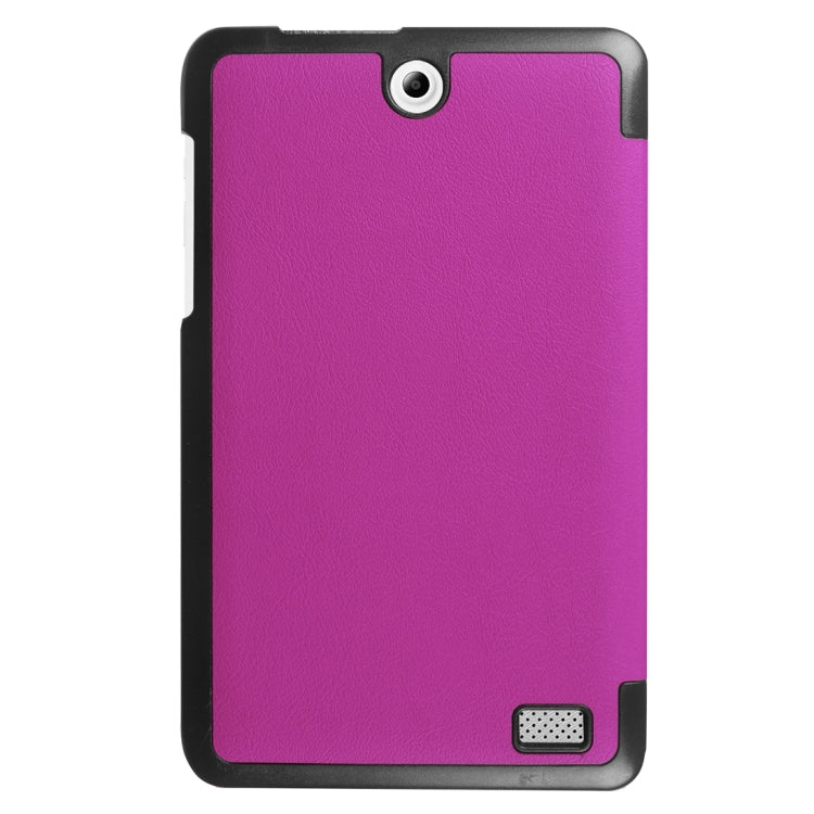 For Acer Iconia One 8 / B1-850 Custer Texture Horizontal Flip Solid Color Leather Case with Three-folding Holder