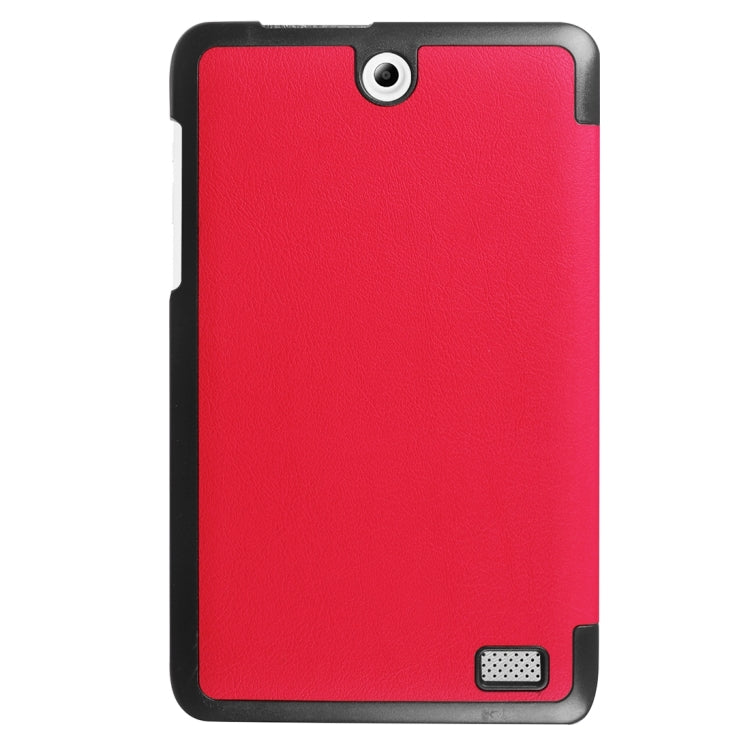 For Acer Iconia One 8 / B1-850 Custer Texture Horizontal Flip Solid Color Leather Case with Three-folding Holder