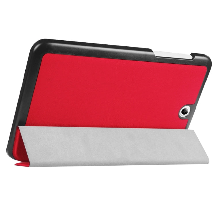 For Acer Iconia One 8 / B1-850 Custer Texture Horizontal Flip Solid Color Leather Case with Three-folding Holder