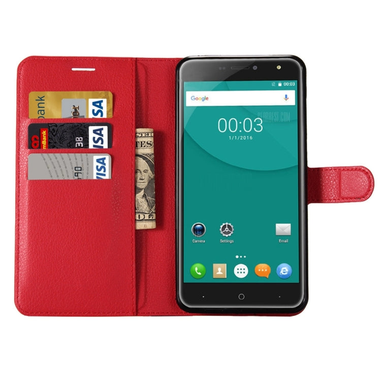 For DOOGEE X7 Pro Litchi Texture Horizontal Flip Leather Case with Holder & Card Slots & Wallet