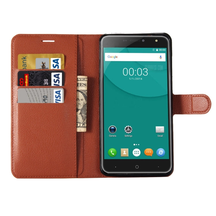 For DOOGEE X7 Pro Litchi Texture Horizontal Flip Leather Case with Holder & Card Slots & Wallet