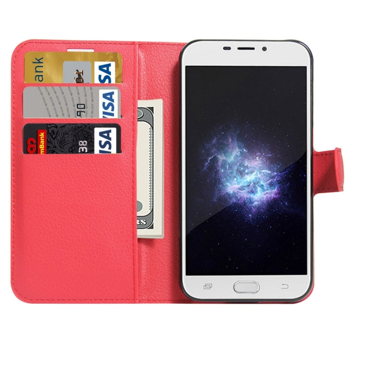 For DOOGEE X9 Litchi Texture Horizontal Flip Leather Case with Holder & Card Slots & Wallet