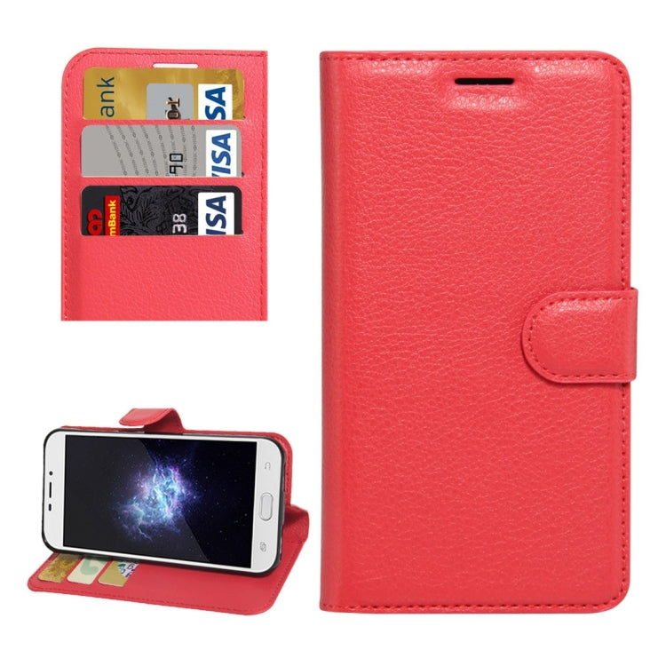 For DOOGEE X9 Litchi Texture Horizontal Flip Leather Case with Holder & Card Slots & Wallet