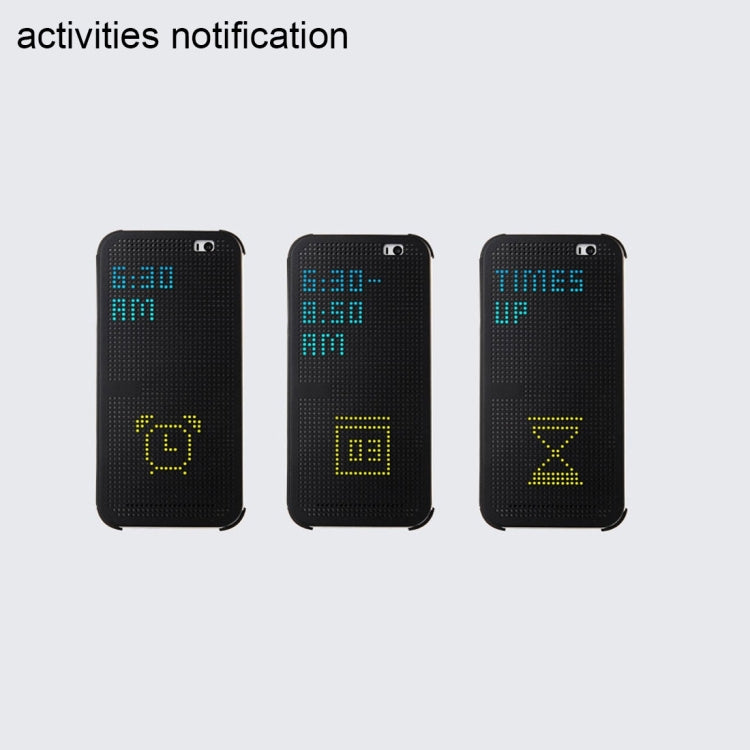HTC One M9 Horizontal Flip Dot View Protective Case with Sleep / Wake-up Function