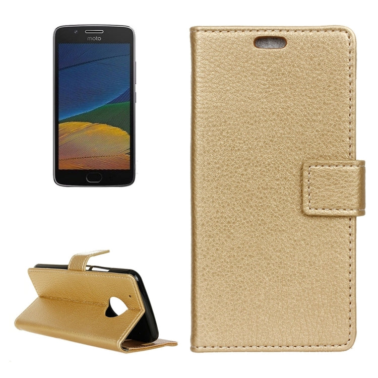 For Motorola Moto G (5th Gen.) Litchi Texture Horizontal Flip Leather Case with Holder & Card Slots & Wallet & Photo Frame