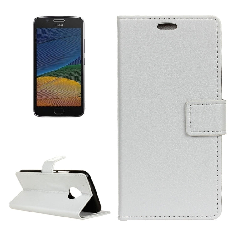 For Motorola Moto G (5th Gen.) Litchi Texture Horizontal Flip Leather Case with Holder & Card Slots & Wallet & Photo Frame