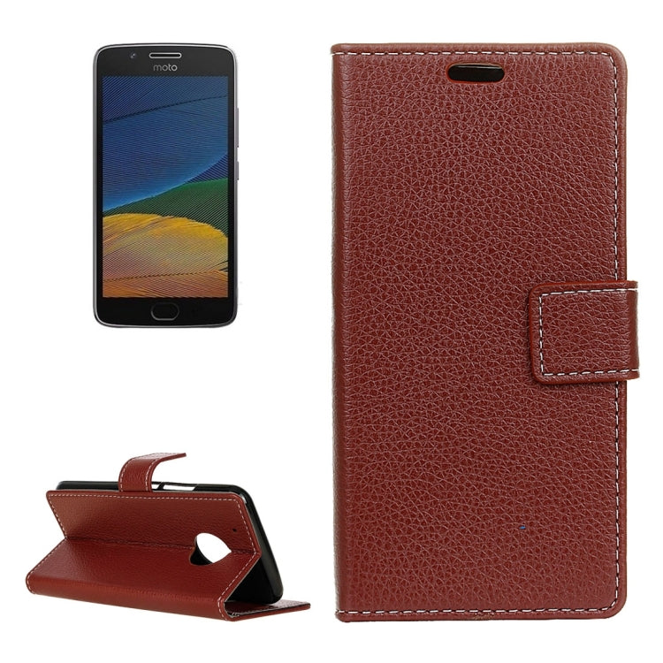 For Motorola Moto G (5th Gen.) Litchi Texture Horizontal Flip Leather Case with Holder & Card Slots & Wallet & Photo Frame