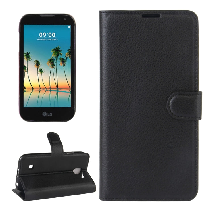 For LG K3 (2017) Litchi Texture Horizontal Flip Leather Case with Holder & Card Slots & Wallet