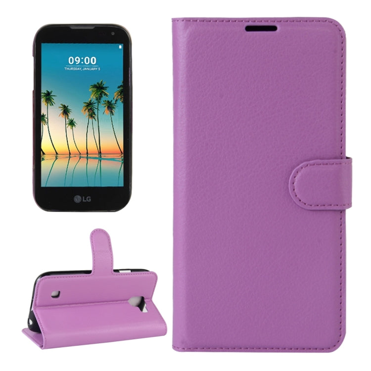 For LG K3 (2017) Litchi Texture Horizontal Flip Leather Case with Holder & Card Slots & Wallet