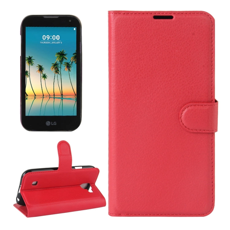 For LG K3 (2017) Litchi Texture Horizontal Flip Leather Case with Holder & Card Slots & Wallet