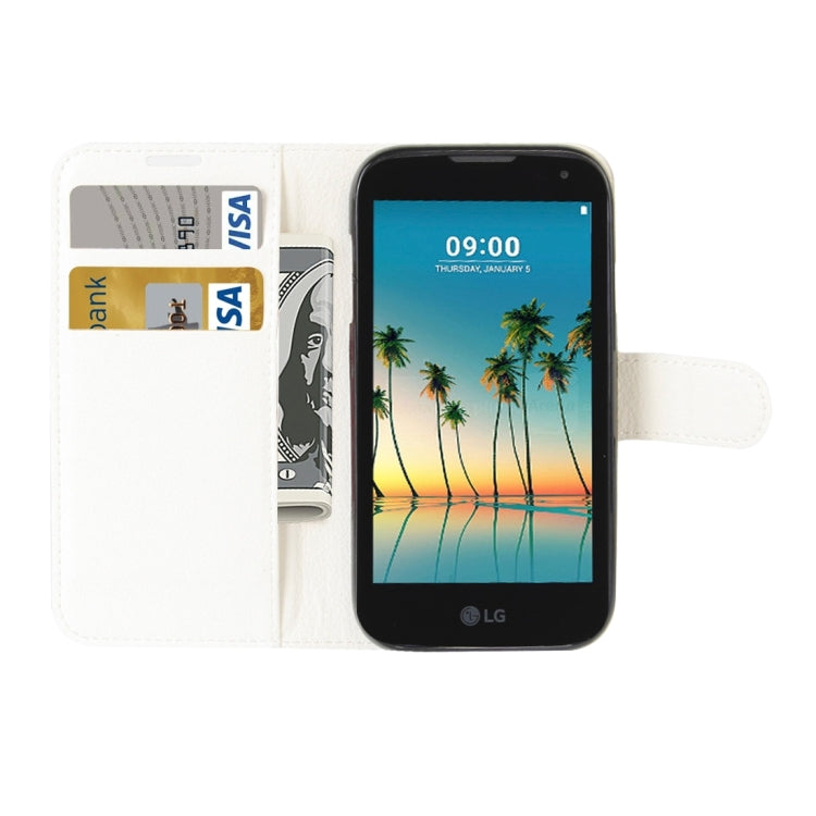 For LG K3 (2017) Litchi Texture Horizontal Flip Leather Case with Holder & Card Slots & Wallet