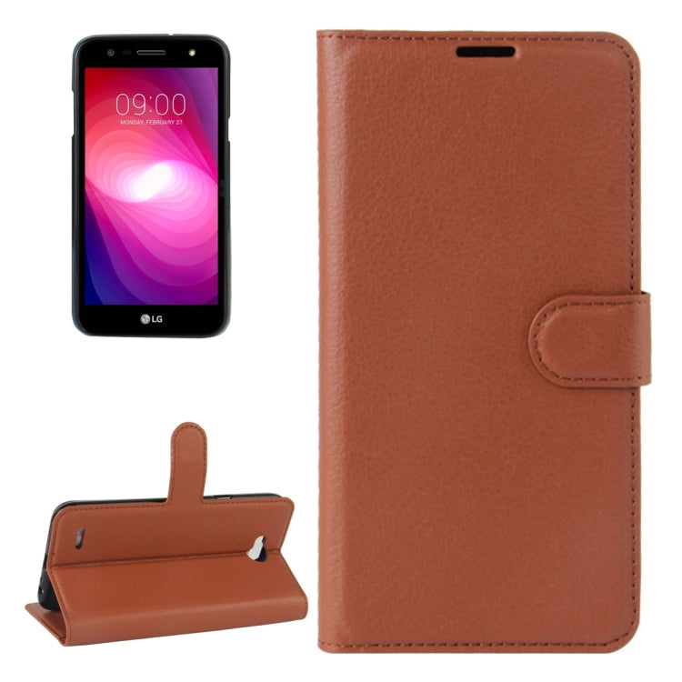 For LG X power2 Litchi Texture Horizontal Flip Leather Case with Holder & Card Slots & Wallet