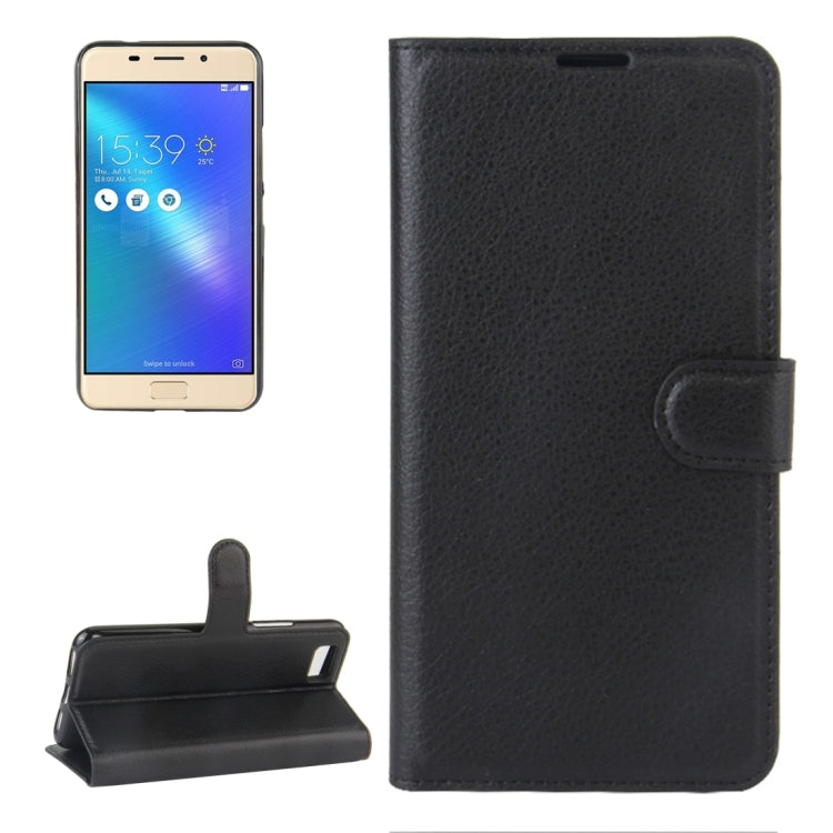 For ASUS ZenFone 3s Max (ZC521TL) Litchi Texture Horizontal Flip Leather Case with Holder & Card Slots & Wallet