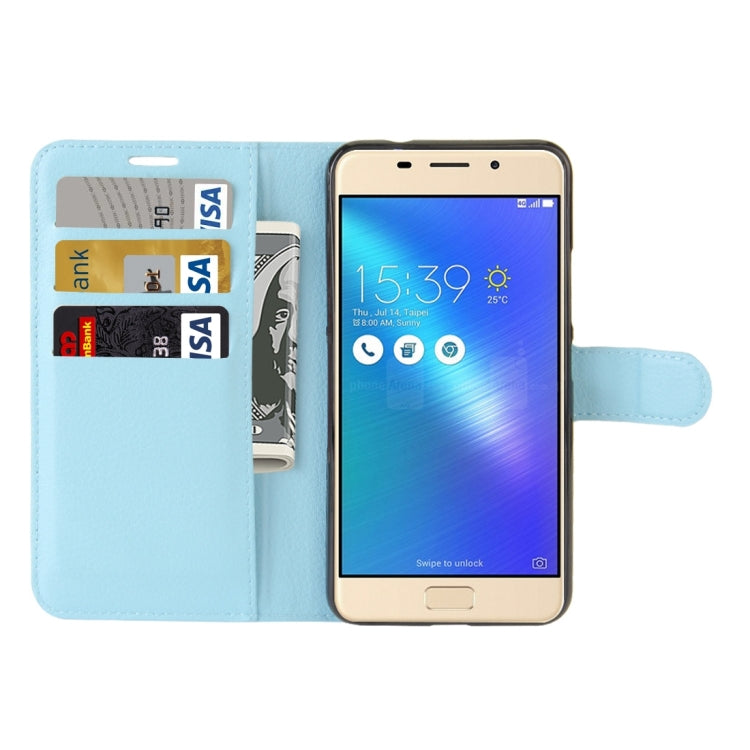 For ASUS ZenFone 3s Max (ZC521TL) Litchi Texture Horizontal Flip Leather Case with Holder & Card Slots & Wallet