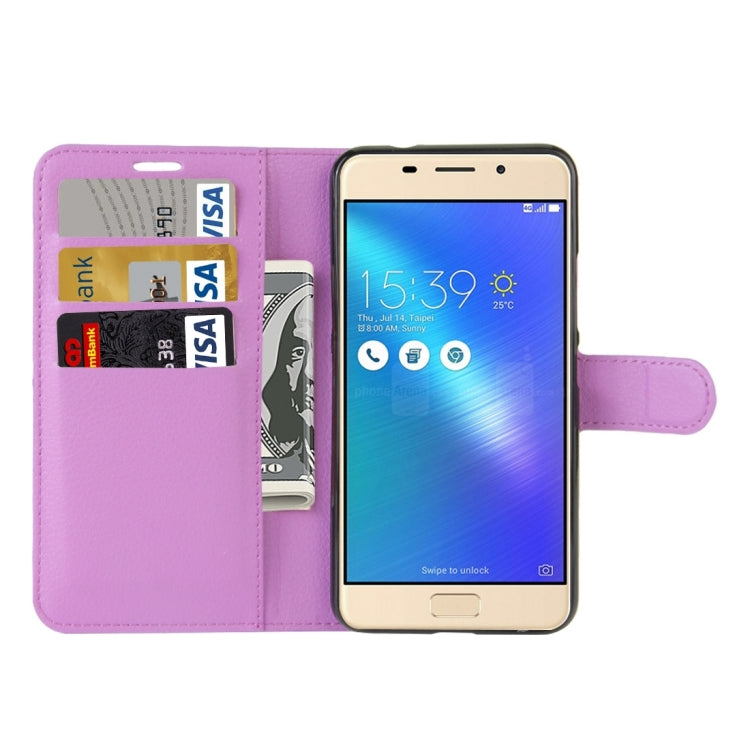 For ASUS ZenFone 3s Max (ZC521TL) Litchi Texture Horizontal Flip Leather Case with Holder & Card Slots & Wallet