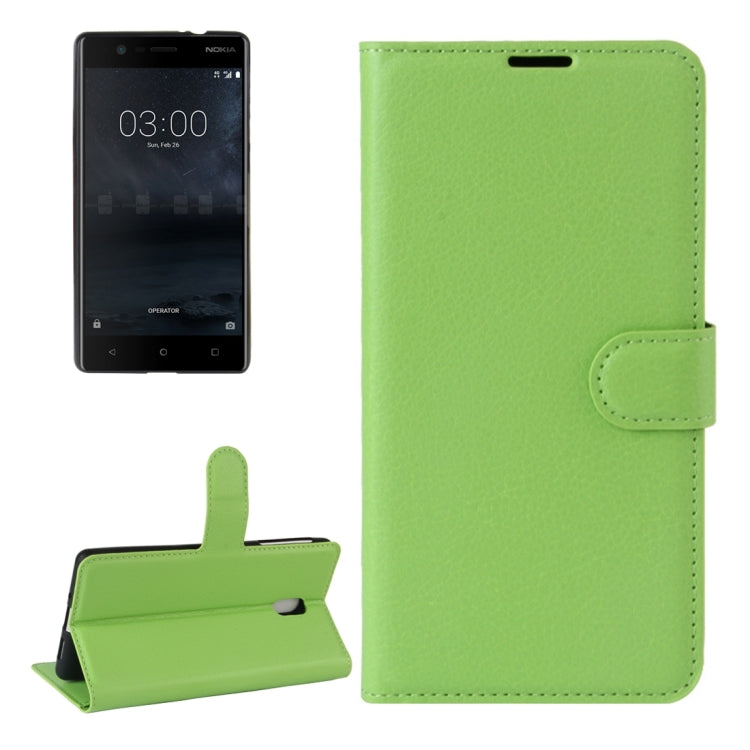 For Nokia 3 Litchi Texture Horizontal Flip Leather Case with Holder & Card Slots & Wallet