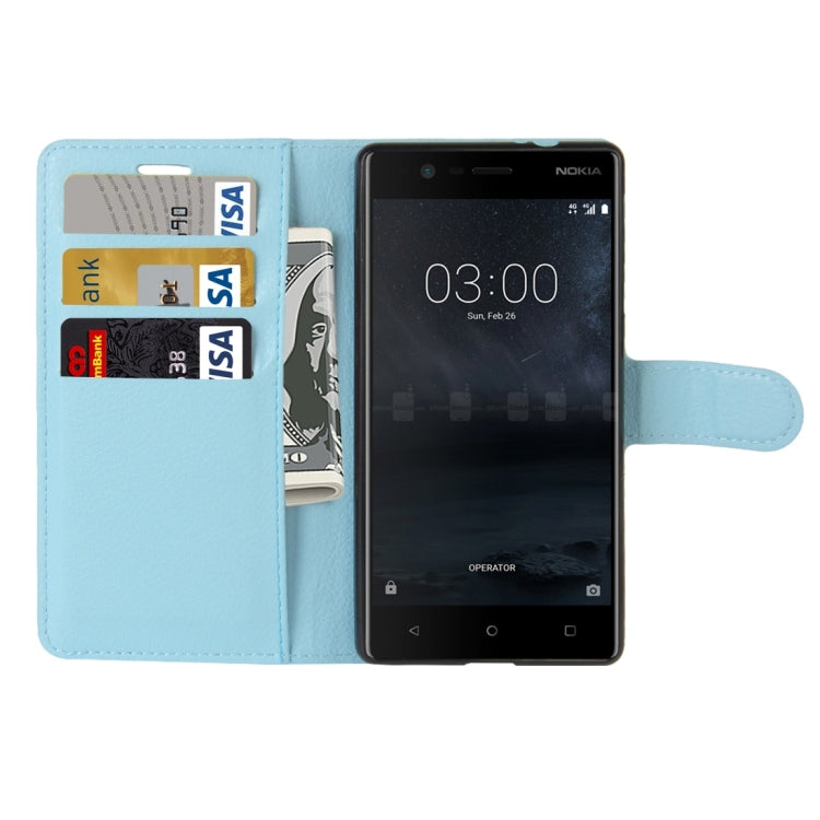 For Nokia 3 Litchi Texture Horizontal Flip Leather Case with Holder & Card Slots & Wallet