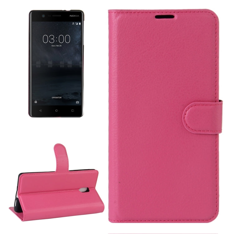 For Nokia 3 Litchi Texture Horizontal Flip Leather Case with Holder & Card Slots & Wallet