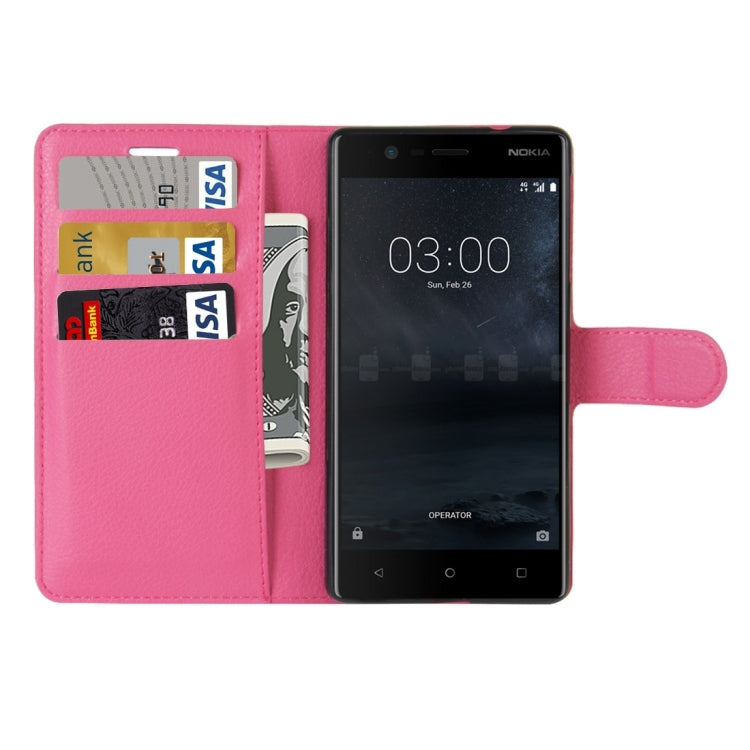 For Nokia 3 Litchi Texture Horizontal Flip Leather Case with Holder & Card Slots & Wallet