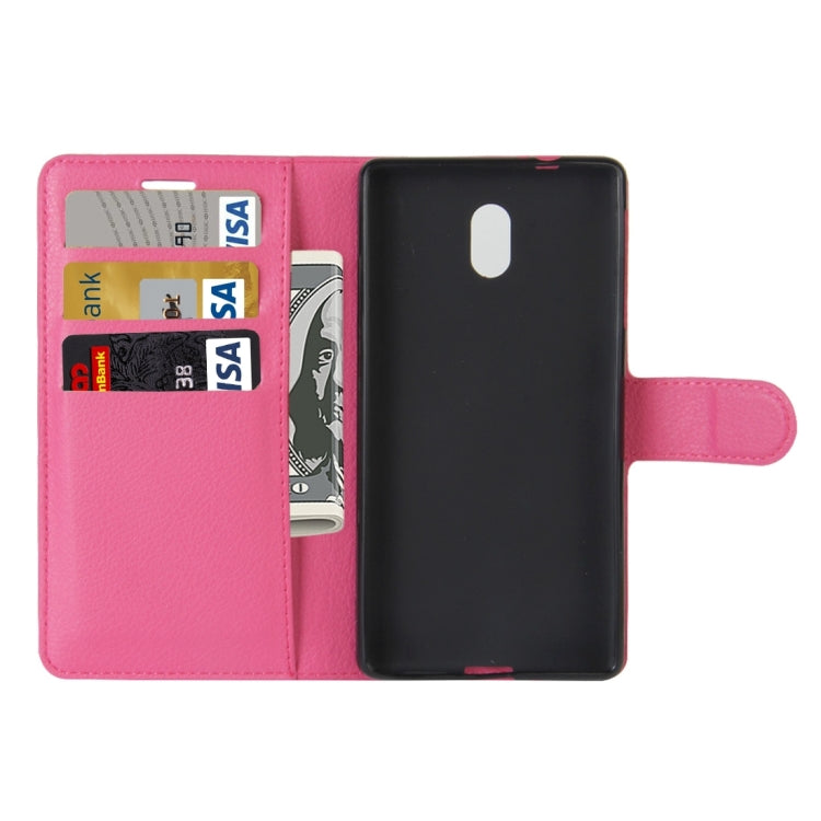 For Nokia 3 Litchi Texture Horizontal Flip Leather Case with Holder & Card Slots & Wallet