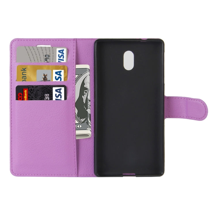 For Nokia 3 Litchi Texture Horizontal Flip Leather Case with Holder & Card Slots & Wallet